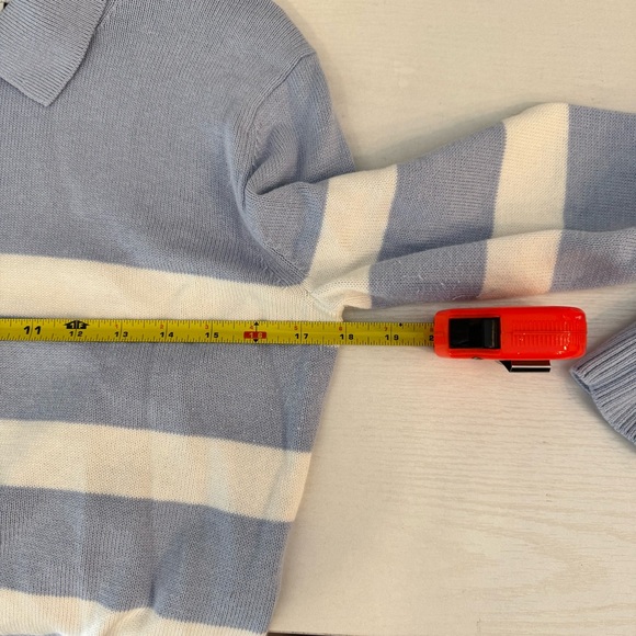 Banana Republic Light Blue and White Striped Sweater - Picture 9 of 9